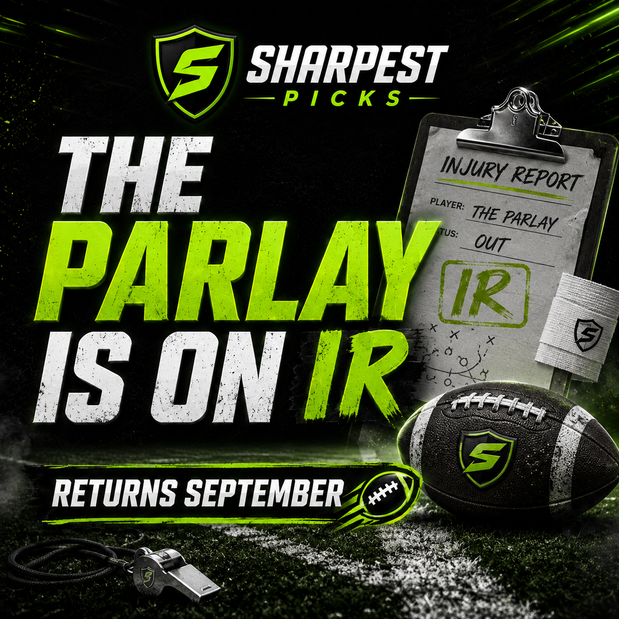 The parlay is on IR — parlays return in September